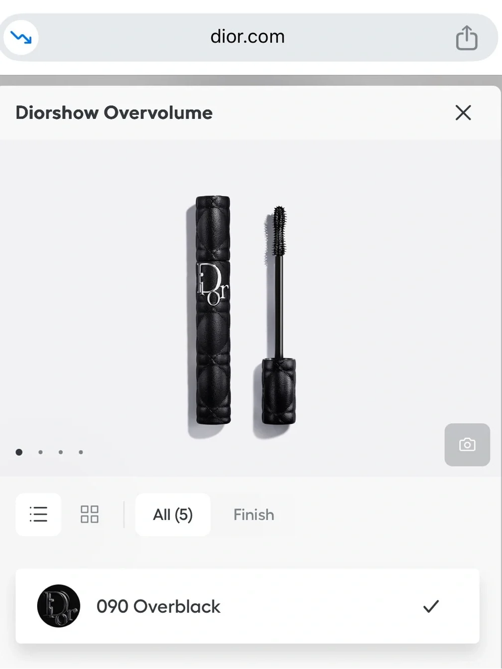 NWOT Diorshow Overvolume (Full Size, 090 Overblack)